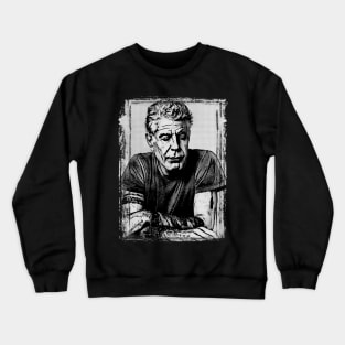 Anthony Bourdain - Vintage Halftone Crewneck Sweatshirt